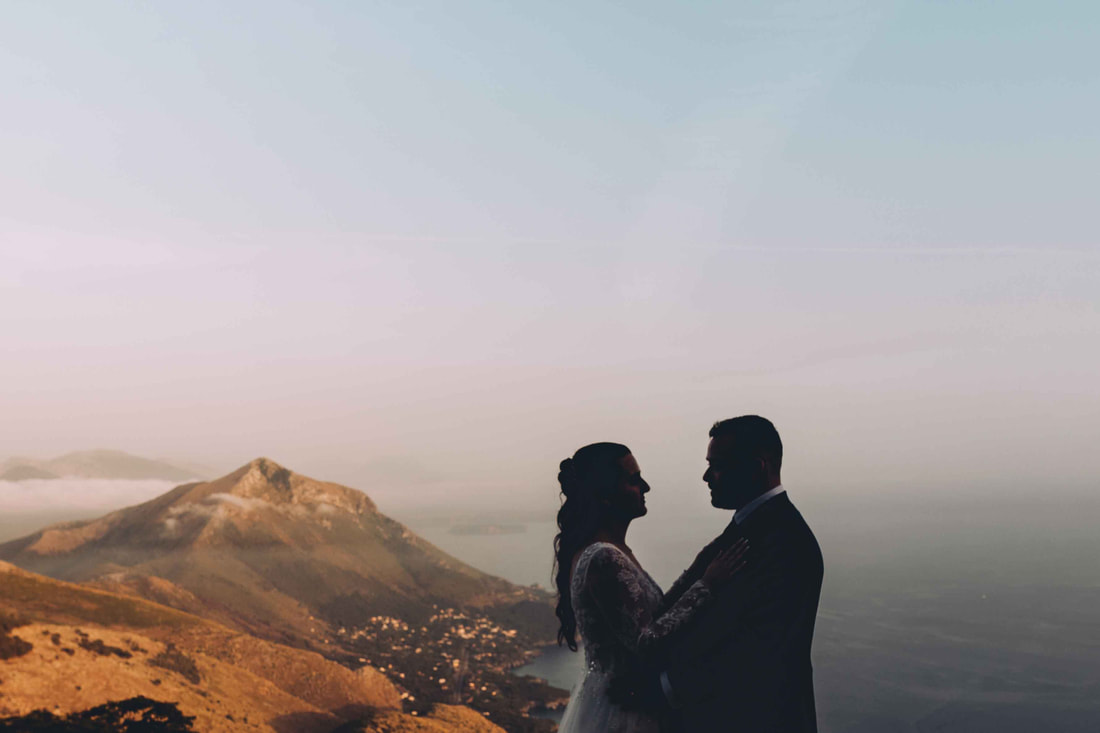 Matrimonio a Maratea Matteo Picarella fotografo silhouette sposi